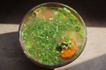 chicken soup - remedy for flu and cold